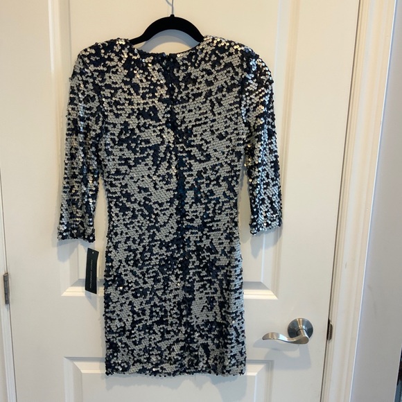 NWT French Connection Full Sleeve Sequin Dress - Picture 2 of 5